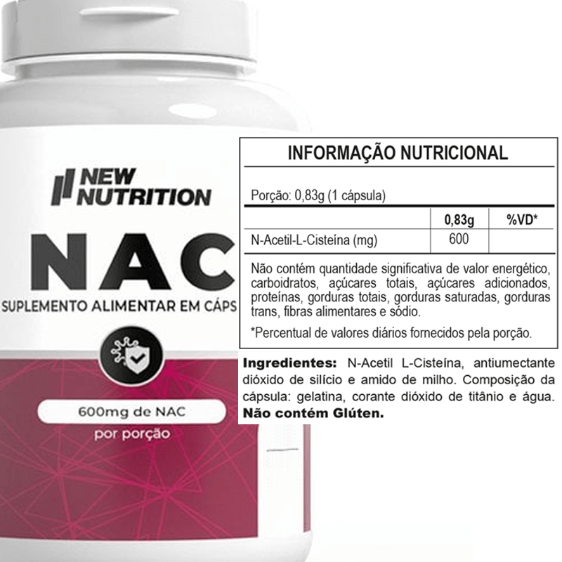 Muscle Open | NAC New Nutrition – Antioxidante e Desintoxicação em