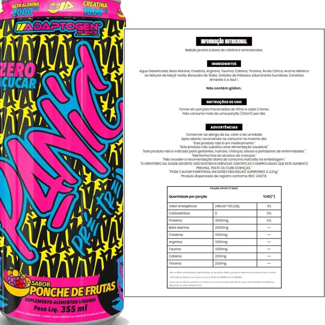 Muscle Open | Panic Energy 355ml Adaptogen | Mais Energia em