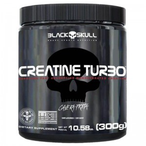 Creatine Turbo Black Skull 300g Sem Sabor