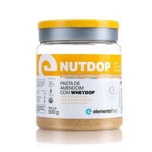 NutDop Pasta de Amendoim Elemento Puro 500g Baunilha Caramelizada