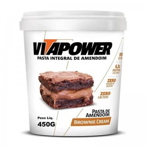 Pasta de Amendoim Vita Power 450g Brownie Cream