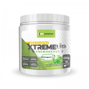 Xtreme Up Pre Workout SEM CAFEÍNA New Nutrition 300g Maçã Verde